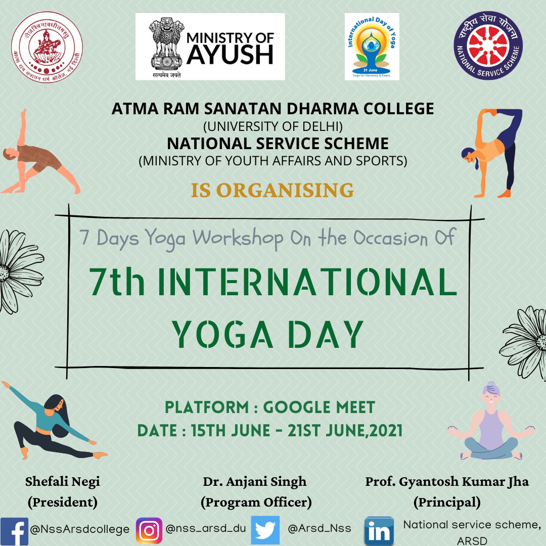 Workshop on the occasion of 7th International Yoga Day by NSS ARSD ...