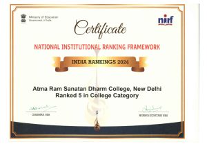 ARSD College gets 5th rank in NIRF ranking 2024 released by Government of India